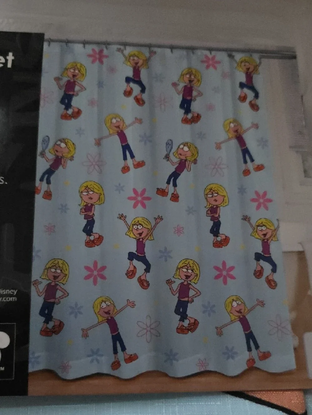 Disney LIZZIE MCGUIRE And WICKED Shower Curtain Set - Light Blue & Green Accents